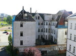 Auch das ist Leipzig Blick einem Hotel am Hauptbahnhof in Richtung Hahnekamm, seit Jahren unverndert, nur Bume wachsen nun.