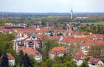 Der sdliche Teil von leipzig und Fernsehturm Leipzig-Holzhausen 132 m hoch (vom Vlerschlachtdenkmal aus gesehen).