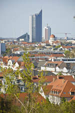 Blick auf Leipzig vom Fockeberg.