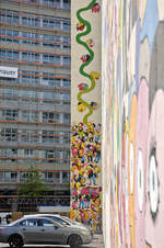 Die Wand an der Brhl-Arkade in Leipzig.