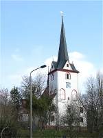An der Claubruchstrae in Leipzig Wahren findet man diese kleine Kirche unweit des Auensees, 01.04.08