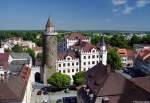 Blick vom Reichenturm nach Norden zum Wendischen Turm; Mai 2005.