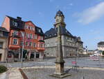 Geyer, Postmeilensule und Rathaus am Altmarkt (20.08.2023)