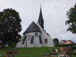Dittmannsdorf, evangelische Kirche, erbaut zwischen 1150 bis 1250 (17.09.2023)