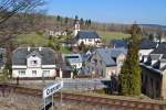 Blick auf die Kirche und die Ortslage Cranzahl am 18.04.2010  