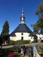 Seiffen/Erzgebirge, evangelische Kirche, erbaut von 1776 bis 1779 durch Christian Gotthelf Reuther (04.10.2020)