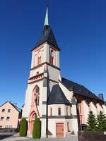 Mauersberg, neugotische evangelische Kirche, erbaut 1890 (04.10.2020)