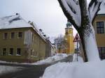 Die Kirchegasse von Scheibenberg im Oktober 2007.