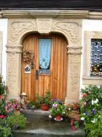 Waltersdorf im Zittauer Gebirge, Trstock in einem alten Umgebindehaus, Aufnahme Sommer 2004    Bauwerke/Umgebindehuser&Trstcke/Deutschland