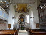Gebelzig, Innenraum der evangelischen Dorfkirche (16.09.2021)