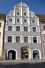 G�RLITZ (Landkreis G�rlitz), 27.09.2023, restauriertes Wohn- und Gesch�ftshaus am Untermarkt