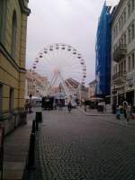 Riesenrad auf dem Marktplatz in Zittau am 16.08.2012 zum Stadtfest