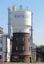 Wasserturm der Wacker AG in Nnchritz im April 2014