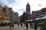 Marktplatz mit der Frauenkirche in Meien.