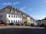 Augustusburg, historische Huser am Marktplatz (17.09.2023)