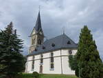 Berthelsdorf, evangelische Kirche, erbaut von 1746 bis 1756, Kirchturm erbaut von 1881 bis 1883 (18.09.2023)