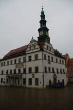 Pirna, Rathaus, erbaut ab 1396, barocker Turm von 1718 (21.07.2011)
