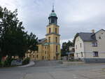 Netzschkau, evangelische Schlokirche, erbaut von 1838 bis 1840 (12.08.2023)