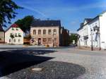 Der Lindenplatz in Erlbach im August 2007.