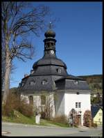 Die 1737 errichtete Kirche  Zum Friedefrsten  in Klingenthal ist die zweitgrte Rundkirche Sachsens (nach der Frauenkirche).