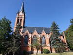 Limbach-Oberfrohna, evangelische Lutherkirche, erbaut von 1891 bis 1893 (16.09.2023)