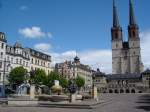 Halle/Saale,  Hallmarkt mit Marienkirche,  Mai 2006