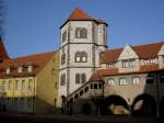 Halle, Burgtor der Moritzburg, erbaut ab 1484 als Residenz der Magdeburger Erzbischfe (15.03.2012) 