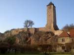 Halle, Burg Griebichenstein, Torturm der Oberburg (15.03.2012)