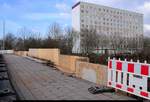 Brckensanierung in der Zscherbener Strae in Halle (Saale): In der zweiten Bauphase werden Strae und Gehwege runderneuert.