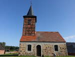 Vahrholz, evangelische Kirche, mittelalterlicher Feldsteinbau, erbaut um 1200 (13.08.2025)
