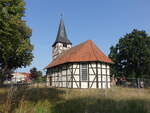 Trippigleben, evangelische Kirche, Fachwerkkirche mit Westturm aus dem 18.