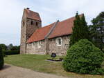 Gro� Ch�den, evangelische Kirche, sp�tromanischer Feldsteinbau, Kirchturm erbaut im 15.