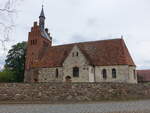 Tylsen, evangelische Kirche, mittelalterlicher Feldsteinbau, Westquerturm erbaut von 1859 bis 1860 (20.06.2026)