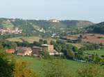 Freyburg (Unstrut) - Blick vom Kloster Zscheiplitz auf die Neuenburg - vorn die Mhle im OT Zeddenbach - Foto vom 19.09.2009