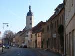 Obere Hauptstrae in Laucha - Blick zum Markt  Aufnahme vom 24.02.2008