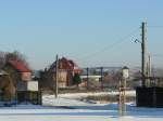 Laucha an der Unstrut - Blick von der Kreuzung Eckartsbergaer Strae-Am Stadtfeld zum Bahnhof - Foto vom 11.01.2009