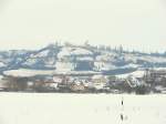 Laucha an der Unstrut - Blick zum Fliegerhorst - vorn die Huser vom Ortsteil Dorndorf - 17.01.2010   