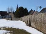 Laucha an der Unstrut - Reste der alten Stadtmauer am ehemaligen Kindergarten - 07.03.2010   