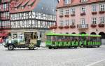 Quedlinburger  Bimmelbahn  karrt Touristen durch die Stadt - 03.09.2009