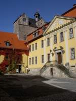 Schloss Ballenstedt, barocker dreiflgeliger Bau, erbaut Anfang des 18.