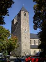Halberstadt, Moritzkirche, erbaut 1246, dreischiffige Pfeilerbasilika (01.10.2012)