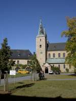 Ehemalige Benediktiner Klosterkirche Huysburg, erbaut von 1084 bi 1121 durch Abt Alfried mit sptbarocker Ausstattung (01.10.2012)
