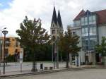 Marktplatz mit Dom in Halberstadt im Sommer 2011