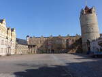 Bernburg, Wolfgangsbau, Joachim Ernst Bau und Eulenspiegelturm von Schloss Bernburg (14.04.2025)
