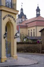 Blick vom  Kleinen Theater  auf die Schlokirche St.Aegidien.