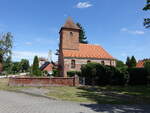 Briest, frhgotische evangelische Dorfkirche, erbaut um 1300 (06.07.2025)