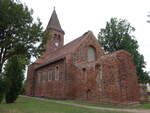 Klietz, sptromanische evangelische Kirche, erbaut um 1200, renoviert 1896 (06.07.2025)