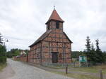 Kckte, evangelische Gutskapelle, Fachwerkbau erbaut 1730 (09.07.2025)