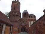 Tangermnde, Neustdter Tor, erbaut ab 1300, Rundturm erbaut im 15.