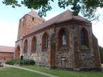 Zedau, evangelische Kirche, romanischer Feldsteinbau, Umbau 1887 (09.07.2025)